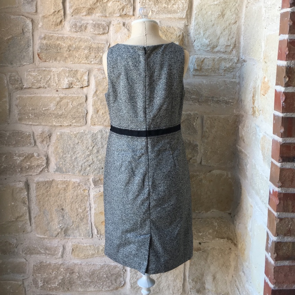 Loft Pleated Tweed Sheath Dress - Picture 3 of 4